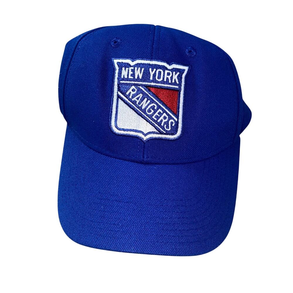 NY New York Rangers Reebok Face Off Blue Baseball Cap Hat Mens Strapback NHL